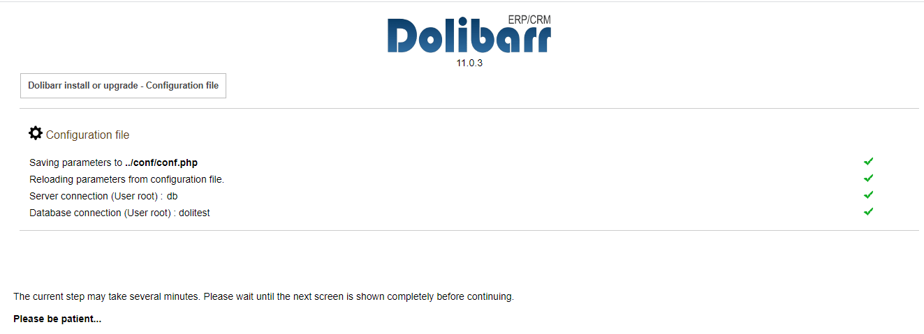 Dolibarr Web App Config