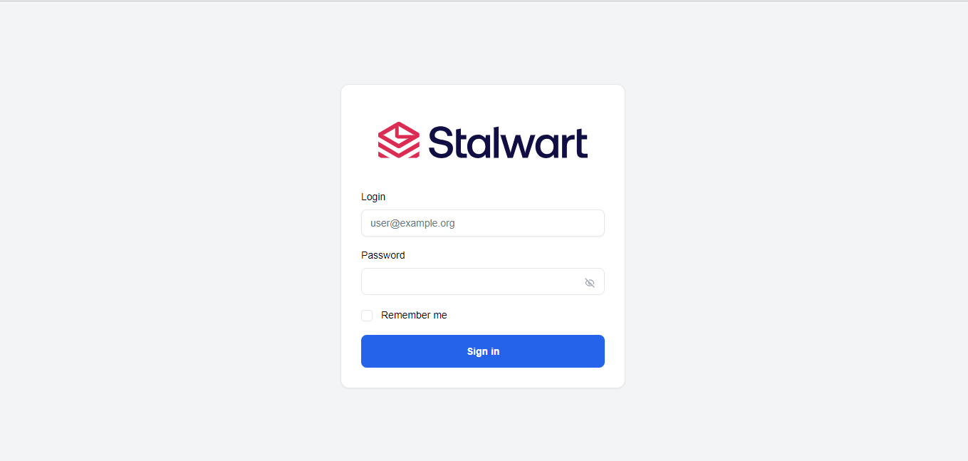 Stalwart Web Interface